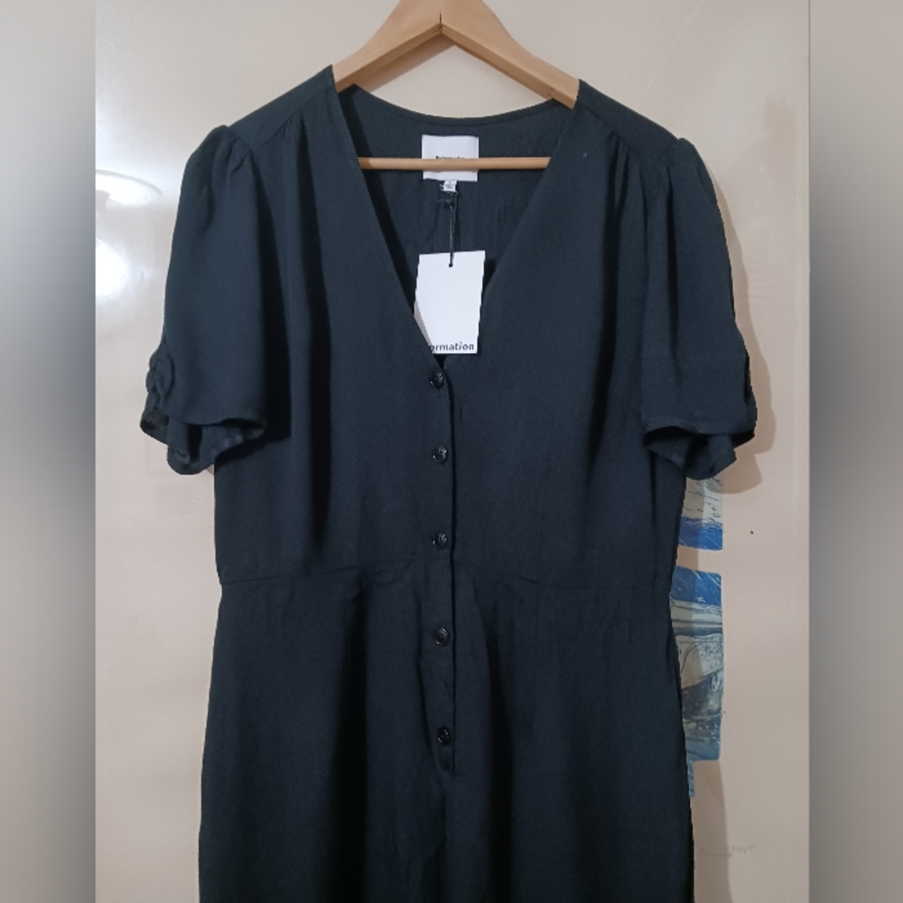 NWT Reformation France Black Jumpsuit Size 10 - Picture 3 of 10